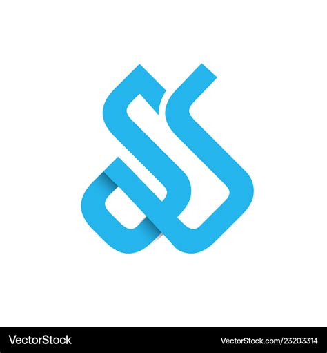 Initial letter ss design logo Royalty Free Vector Image