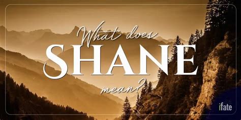 The Meaning of the Name "Shane", and Why Numerologists Like It