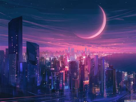 City Night Art 4K wallpaper download