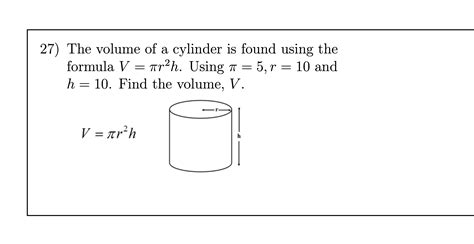 Cylinder Volume