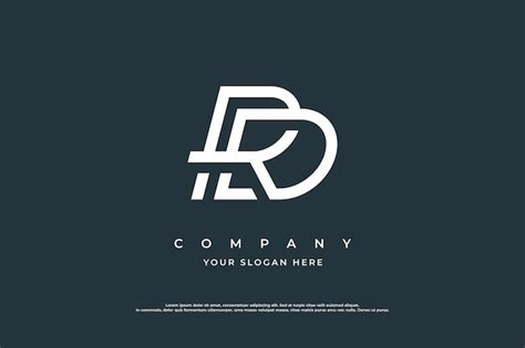 Premium Vector | Letter rd logo design vector template