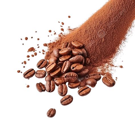 Coffee Beans Falling With Powder Isolated, Splash, Coffee, Dust PNG Transparent Image and ...