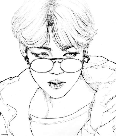 32 Cartoon Jimin Bts Coloring Pages For Printable Kid Coloring Pages | Images and Photos finder