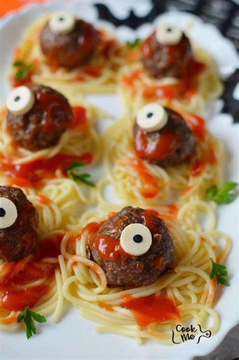 Zombie Eyes - Halloween Meatballs Recipe - Cook.me Recipes