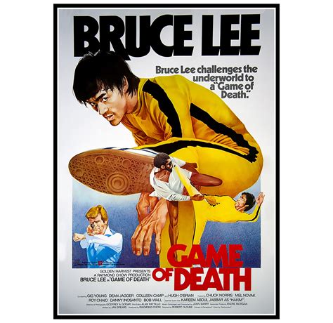 Bruce Lee The Game of Death Movie Poster Print and Canvas | Etsy