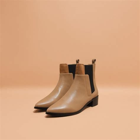 Duo-Tone Leather Boots | CHARLES & KEITH | Boots, Shop womens boots, Shoes