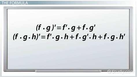 Product Rule in Calculus: Formula & Examples - Video & Lesson Transcript | Study.com