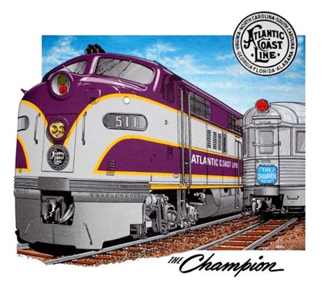 Atlantic Coast Line ACL The Champion Railroad T-Shirt | Locomotive Logos