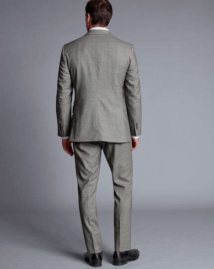 Sharkskin Suit Jacket - Light Grey | Charles Tyrwhitt