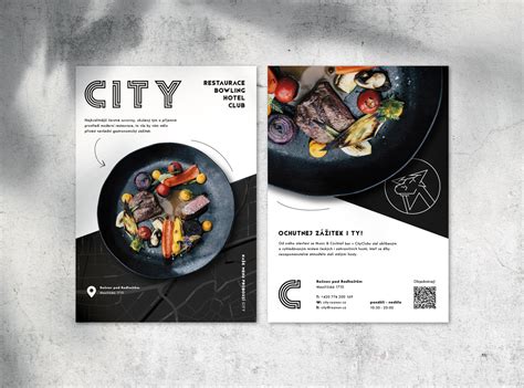 Leaflet for my client restaurant CITY by Michail Burdikov on Dribbble