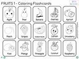 Fruits Coloring Flashcards By Fun School Kids  TPT sketch template