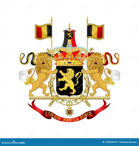 Coat of arms of Belgium stock vector. Illustration of heraldry - 168284978