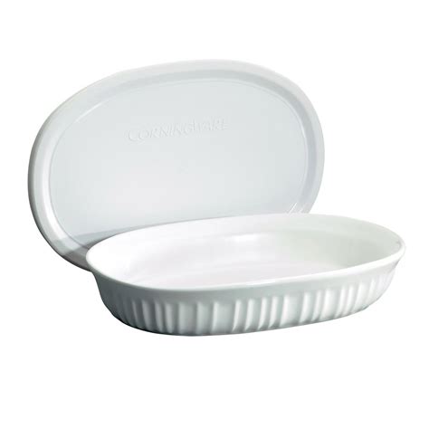 French White 23-ounce Oval Baking Dish with Lid | Pyrex