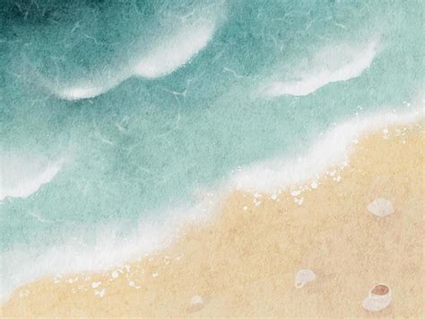 watercolor ocean beach abstract background aerial view 17025001 Vector ...