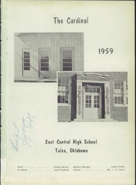 Explore 1959 East Central High School Yearbook, Tulsa OK - Classmates