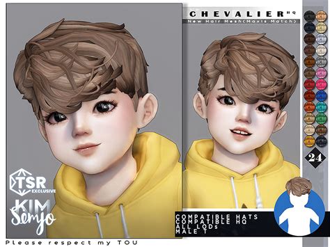 The Sims Resource - TS4 Toddler Hairstyle_Chevalier(Maxis Match)