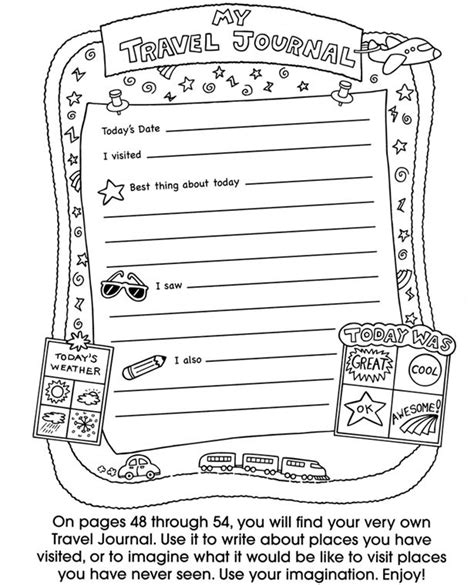 free printable vacation journal kids - Google Search | Travel journal pages, Kids travel journal ...