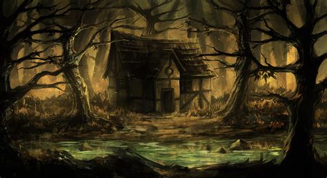 Creepy shack beside a wooded swamp. #scary #creepy #forest http://img0.joyreactor.com/pics/post ...