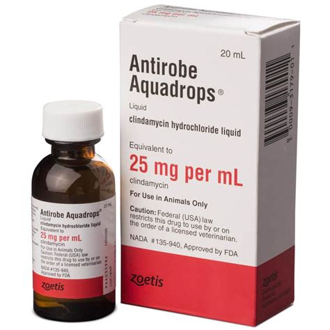 Antirobe Clindamycin 25 Mg | Antirobe Aquadrops Liquid for cats