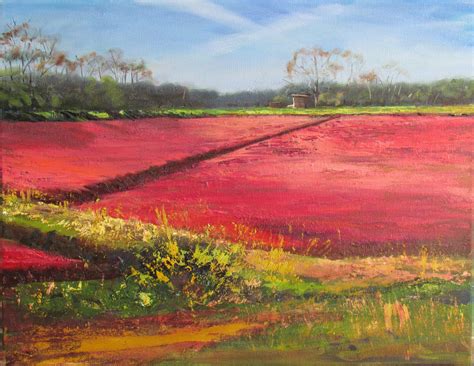 MAUREEN VEZINA OIL PAINTER: Plucky Cranberry Bog