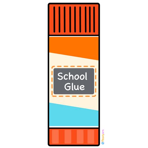 FREE School Glue Stick Clipart with Outline | Pearly Arts