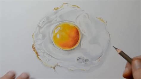 Primitive How I Draw a Fried Egg Realistic Still Life Drawing | Still life drawing, Life drawing ...