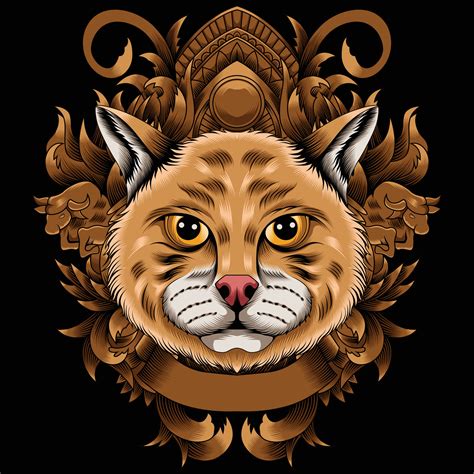 Cat head vector illustration 27477678 Vector Art at Vecteezy