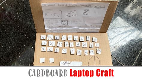 Cardboard Laptop Craft - Happy Toddler Playtime