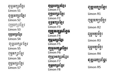 Download font Limon Khmer font for your computer - Khmer Soft