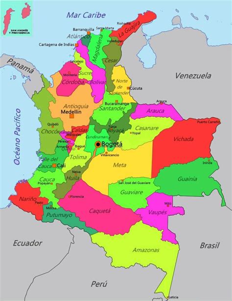 Observa el mapa politico de Colombia en la actualidad y compáralo con ...