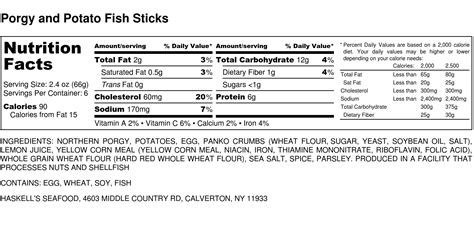 Porgy and Potato Fish Sticks - Haskell