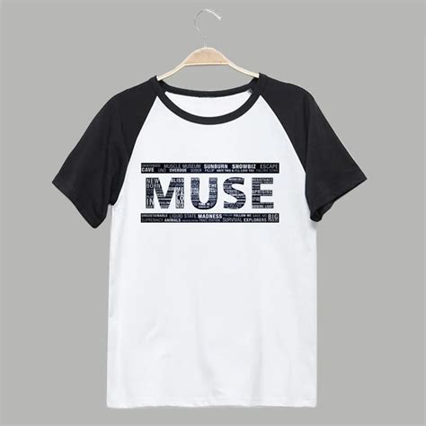 muse classic rock band logo tee vintage fashion t shirts-in T-Shirts from Men's Clothing ...