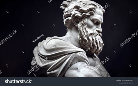 3d Illustration Renaissance Marble Statue Hephaestus Stock Illustration ...