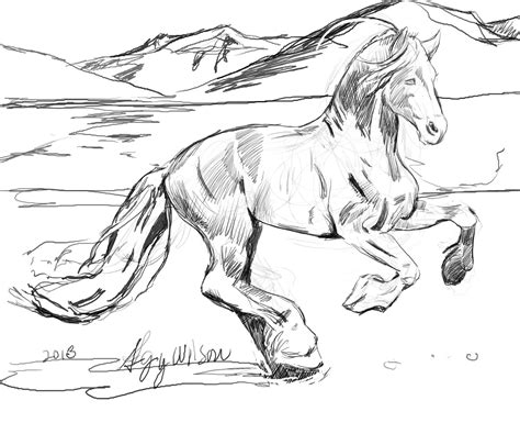 Realistic Horse Drawing at GetDrawings | Free download