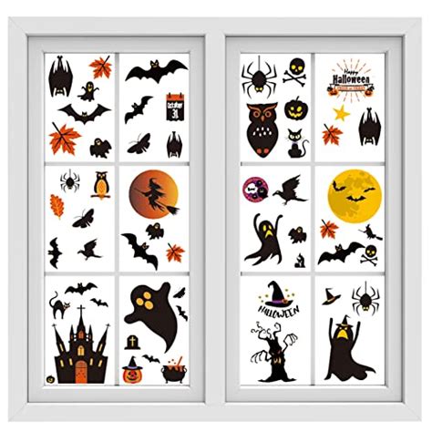 Halloween Decorations Window Clings Decals Wall Decor Kids Cute Indoor ...