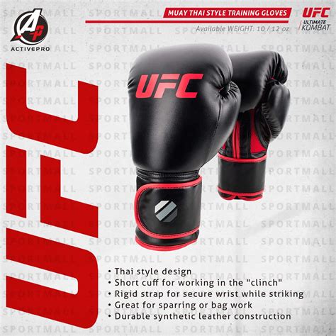 UFC Muay Thai Style Training Gloves 12 oz - Activepro