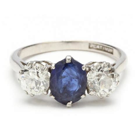 Antique Platinum Diamond and Sapphire Ring (Lot 36 - The Summer ...