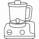 Food processor coloring Page Outline Book Line Art  sketch template