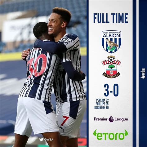 West Brom 3 - 0 Southampton | News365.co.za