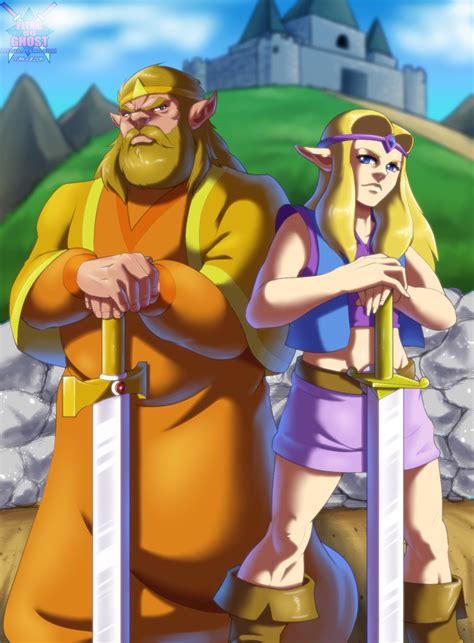 King Harkinian and his daughter ready to fight for their friends! New Zelda, Zelda Art, Fan ...