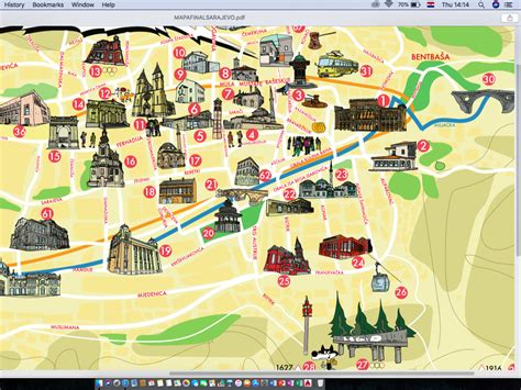 Sarajevo Funky Tours, Map by Muhamed on Dribbble