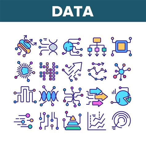 Data Analysis Analytic Collection Icons Set Vector 9962111 Vector Art at Vecteezy