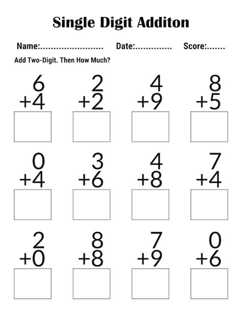 Easy Math Worksheets