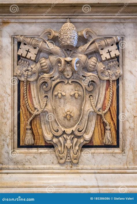 Pope Urban VIII Coat of Arms in Saint Peters Basilica in Rome, Italy ...