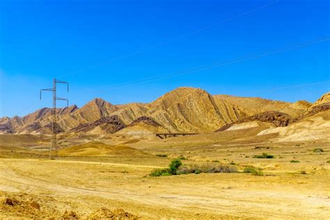 Landscape and Railroad in the Negev Desert Stock Image - Image of ...