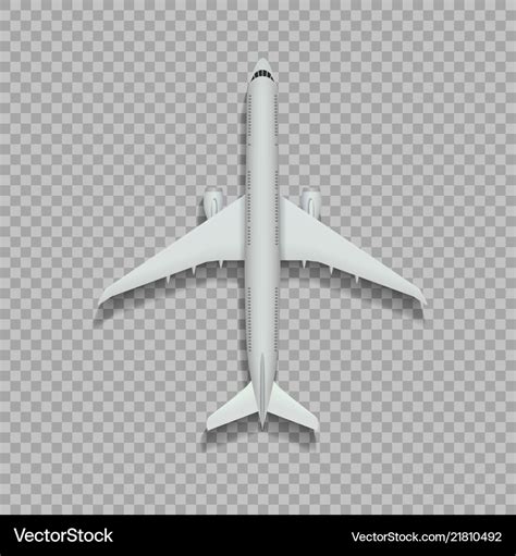 Top view airplane Royalty Free Vector Image - VectorStock