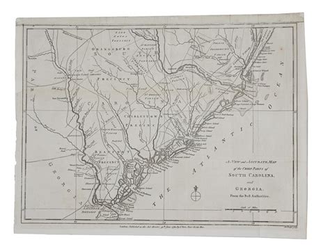 Lot - **Early Revolutionary War Map: South Carolina, Bew and Lodge