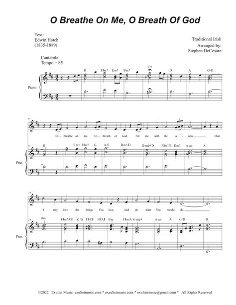 O Breathe On Me, O Breath Of God (Vocal solo) (arr. Stephen DeCesare ...