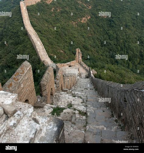 Jinshanling section of Great Wall Of China, Beijing, China Stock Photo - Alamy