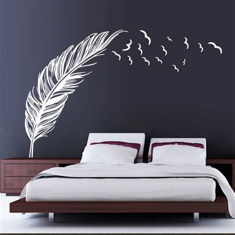 DIYSuper Large Feather Removable Wall Decal Sticker Vinyl Art Decal ...